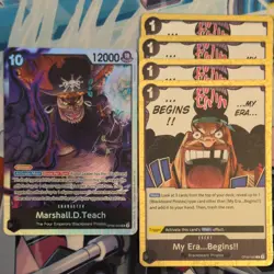 Marshall D. Teach OP09-093 SR & 4 x My Era...Begins 096 R One Piece Foil Mint - Image 1