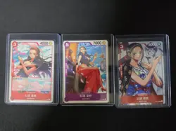 One Piece Card Game Nico Robin 3 Cards Set OP01-017 P-087 ST01-006 Korean NM - Image 1