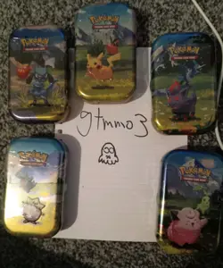 New & Sealed Pokemon TCG: Mega Evolution Ascended Heroes Mini Tin Full Art Set - Image 1