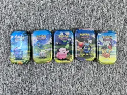 New & Sealed Pokemon TCG: Mega Evolution Ascended Heroes Mini Tin Full Art Set - Image 1