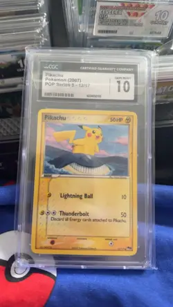 Pikachu Pop Series 5 12/17 CGC GEM MINT 10 Pokemon TCG 2007 Vintage Rare - Image 1