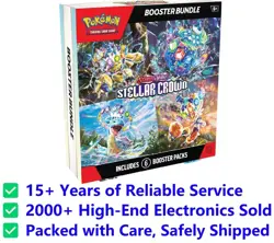 NEW POKEMON TCG: STELLAR CROWN BOOSTER BUNDLE (6 PACKS) SEALED ✅ Trusted Seller - Image 1