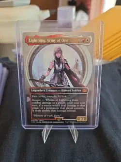 Lightning, Army of One (0320) (Borderless) Final Fantasy Regular (FIN), MTG NM - Image 1