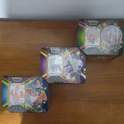 Shining Fates Tin Set of 3 - SEALED - Boltund Eldegoss Cramorant - Pokemon TCG - Image 1