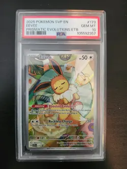 2025 POKEMON SVP EN-SV BLACK STAR PROMO #173 EEVEE PSA 10 - Image 1