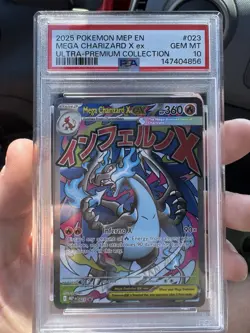 Pokemon TCG Mega Charizard X EX MEP 023 Phantasmal Flames UPC Promo PSA 10 - Image 1