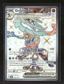 Pokemon 2024 Twilight Masquerade Greninja EX SAR #198/167 - Image 1