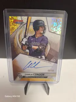 2025 Bowman's Best - Best of 2025 Autographs Charlie Condon #B25-CC Gold... - Image 1
