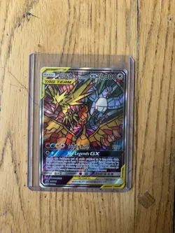 Pokemon TCG Hidden Fates Moltres, Zapdos, Articuno GX SM210 Promo Tag Team - Image 1