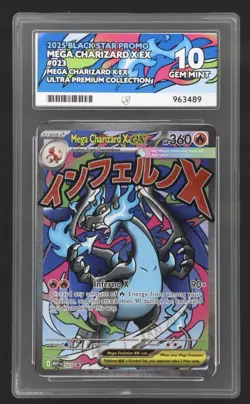 Pokemon TCG, Mega Charizard X Ex Black Star Promo 023, GEM MINT ACE 10 - Image 1
