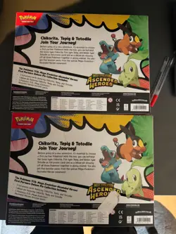X2 Pokemon TCG Ascended Heroes First Partners Deluxe Pin Collection Bundle - Image 2