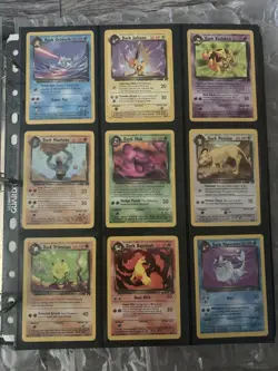 Pokemon TCG Team Rocket Non-Holo Full Set NM-LP Condition + Vintage Binder - Image 2