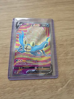 Pokemon TCG Omastar v Full Art Silver Tempest Holo Ultra Rare Card 174/195 - Image 5