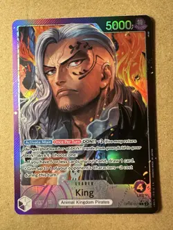 King ALT ART Leader OP08-057 - One piece - English Card - TCG - Two Legends - Image 1