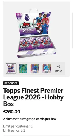 Topps Finest Premier League 2026 - Hobby Box Brand New Sealed Preorder - Image 1