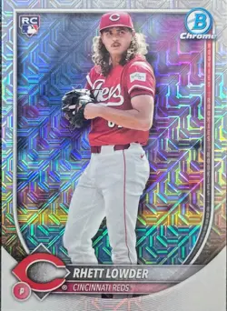 Rhett Lowder 2025 Bowman Chrome Mega Box Mojo Refractor RC Cincinnati Reds #6 - Image 1