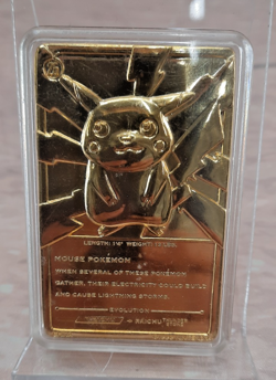 Pikachu 1999 Pokemon 23K Gold-Plated Burger King Promo Trading Card In Case - Image 4