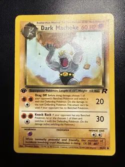 Dark Machoke 40/82Uncommon Team Rocket 1st Edition Pokemon Card - Image 1