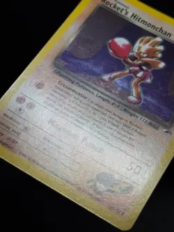Rocket's Hitmonchan 11/132 WOTC Gym Heroes Unlimited Holo Pokemon Card LP - Image 5