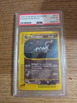 2003 POKEMON SKYRIDGE HOUNDOOM HOLO RARE PSA 10 GEM MINT CARD - Image 1
