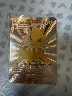 Jolteon VMAX 051/203 HP15300 Pink Foil Fan Art Display Card max thunder rumble - Image 1