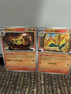 Pokemon Emboar 013/086 Prize Pack Series 8 Card Regular & Quilava - Image 3