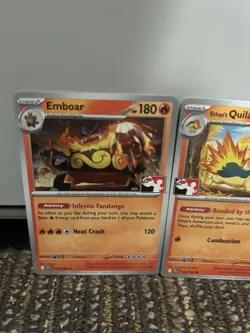 Pokemon Emboar 013/086 Prize Pack Series 8 Card Regular & Quilava - Image 4