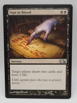 Sign in Blood M13 MTG Near Mint Black Sorcery 110/249 Magic the Gathering - Image 1