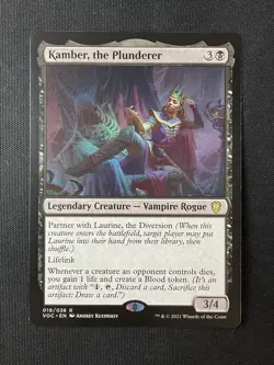 MTG Commander: Innistrad Crimson Vow #19 Kamber, the Plunderer NM - Image 1
