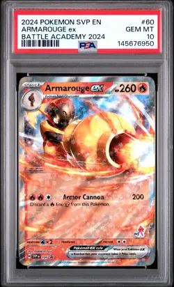2024 POKEMON SVP EN-SV BLACK STAR PROMO BATTLE ACADEMY 2024 ARMAROUGE EX PSA 10 - Image 1