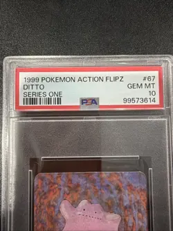 1999 Artbox Pokemon Action Flipz Series One #67 Ditto PSA 10 POP2!! - Image 3