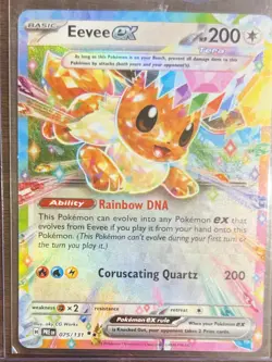 2025 Prismatic Evolutions Eevee EX Holo Double Rare #75/131 - Image 1