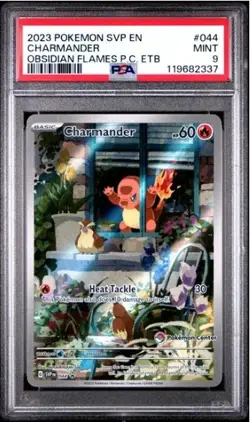 Obsidian Flames Charmander Pokemon Center ETB Promo SVP 044 PSA 9 Mint - Image 1