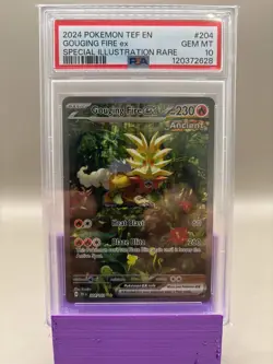 PSA 10 GEM Mint - Gouging Fire Ex #204 Pokemon Temporal Forces, Graded - Image 1