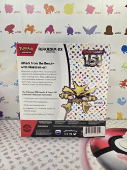 Pokemon TCG Scarlet and Violet - 151 Alakazam ex Collection Box - 4 Packs 820650855269 - Image 2