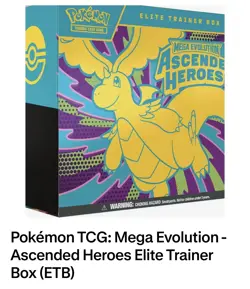 Pokemon Mega Evolution Ascended Heroes Elite Trainer Box Dragonite - Image 1