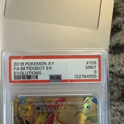 Pokemon XY Evolutions Mega Pidgeot EX #105/108 2016, PSA 9 - Image 3