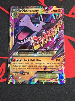 Pokemon TCG M Aerodactyl EX XY98 Promo Holo Mega 210 NM - Image 1