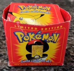 Burger King Pokemon 23K Gold Plated Pikachu + Pokeball still in packaging - Image 3