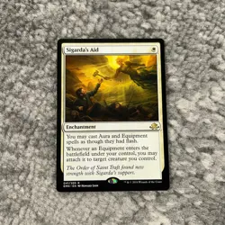 Sigarda's Aid MTG Eldritch Moon Magic The Gathering Rare Light Play LP - Image 1