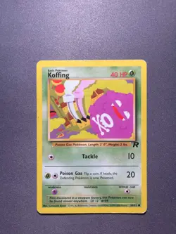 Pokemon TCG Koffing Unlimited 58/82 Regular 1999-2000 Team Rocket Set - Image 1