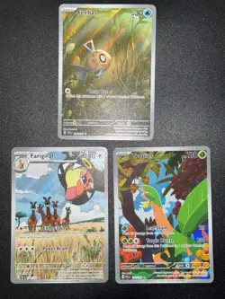 3x SV IR Illustration Rare Lot Feebas Surging Sparks Paldea /193 Pokemon Card - Image 2