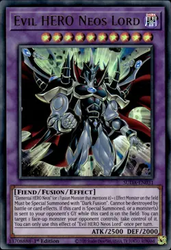 Evil HERO Neos Lord - Ultra Rare 1st Edition SUDA-EN031 - NM - YuGiOh - Image 1
