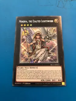 YUGIOH Ultra Rare Minerva, The Exalted Lightsworn BLC1-EN013 1st Edition - Image 1