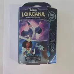 Disney Lorcana Rise of the Floodborn Starter Deck Merlin Tiana 60 Cards 2 Foils - Image 1