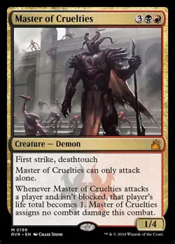 Foil Master of Cruelties #198 (Pack Fresh) - MTG: Ravnica Remastered (RVR) - Image 1