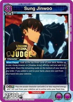 Sung Jinwoo Judge Foil - UEPR/SLG-1-018 NM - Union Arena - Image 1