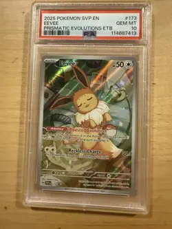 Pokemon Eevee 173 Sv: Scarlet & Violet Promo Cards Holo Promo Basic 50 HP PSA 10 - Image 1