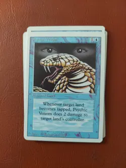 Psychic Venom - Revised 3ED - LP - MTG Magic -6 Cards Lot Enchant Land - Image 1