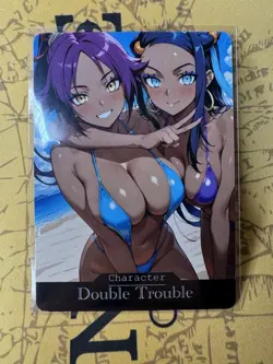 Yoruichi & Nessa “Double Trouble” Hentai Anime Doujin Waifu ACG Custom Card - Image 1